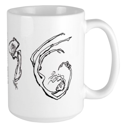 leveille mindful being mug black & white front